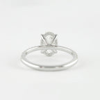 1.33 CT Oval Cut Pave Setting Moissanite Engagement Ring
