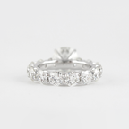 1.40 CT Round Cut Moissanite Pave Style Engagement Ring