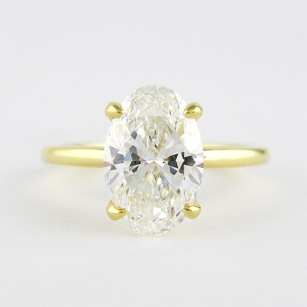 1.33 CT Oval Cut Solitaire Moissanite Engagement Ring
