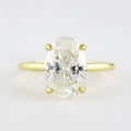 1.33 CT Oval Cut Solitaire Moissanite Engagement Ring