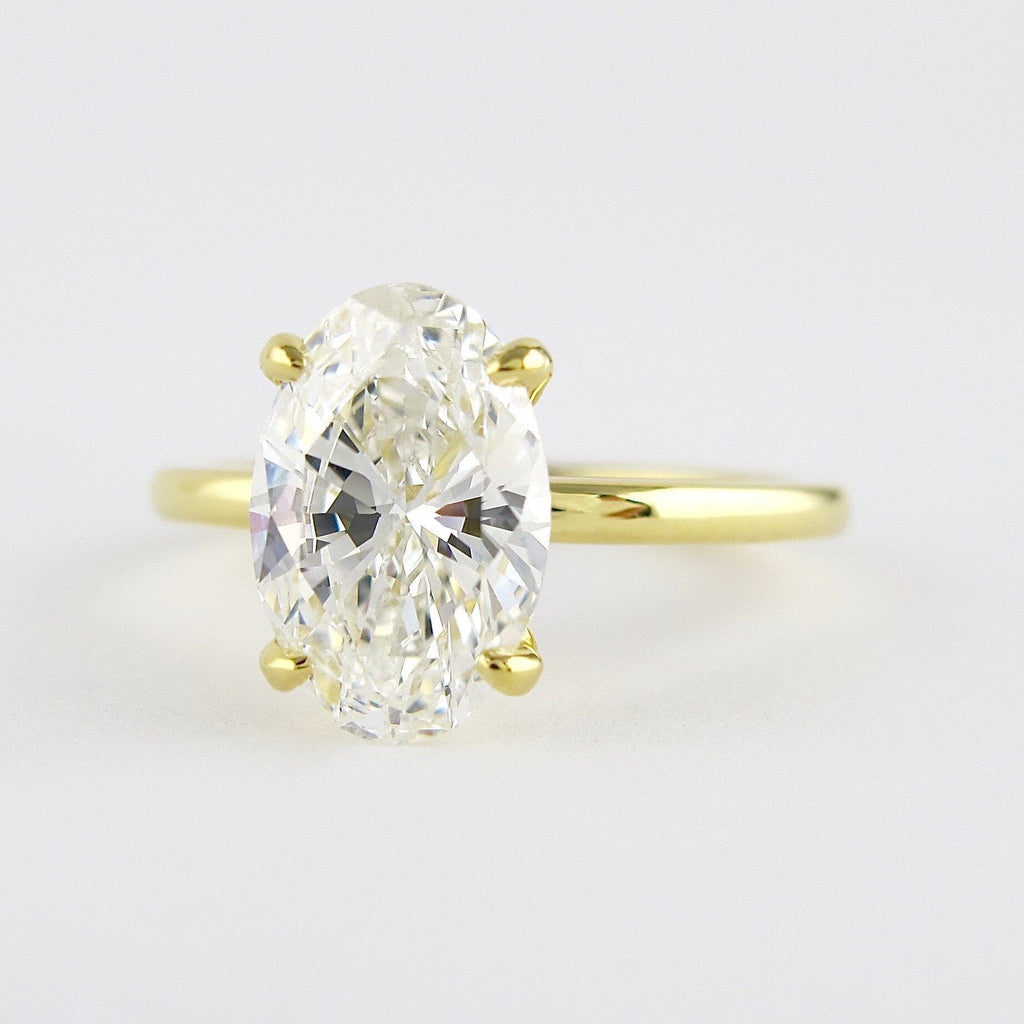 1.33 CT Oval Cut Solitaire Moissanite Engagement Ring