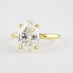 1.33 CT Oval Cut Solitaire Moissanite Engagement Ring