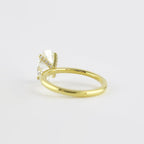 1.33 CT Oval Cut Solitaire Moissanite Engagement Ring