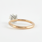 1.50 CT Round Moissanite Pave Engagement Ring