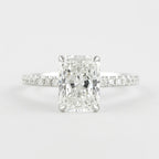 1.80 CT Radiant Cut Moissanite Pave Style Engagement Ring