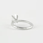 1.33 CT Oval Cut Pave Style Moissanite Engagement Ring