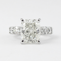 1.50 CT Cushion Cut Moissanite Pave Style Engagement Ring