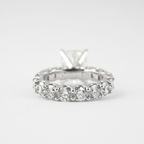 1.50 CT Cushion Cut Moissanite Pave Style Engagement Ring