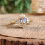 Round Rose Cut Cluster Bezel Set Ring