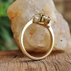 Round Rose Cut Cluster Bezel Set Ring