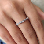 Old European Cut White Gold Wedding Band With Eternity Style