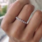 Old European Cut White Gold Wedding Band With Eternity Style