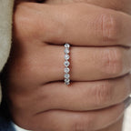 Old European Cut White Gold Wedding Band With Eternity Style