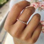 Old European Cut Rose Gold Wedding Band