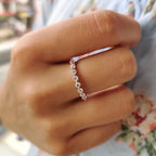 Old European Cut Rose Gold Wedding Band