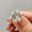 Emerald Cut Engagement Ring With Double Prong