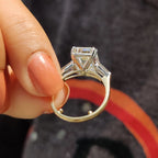 Emerald Cut Engagement Ring With Double Prong