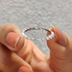 Floating Bubble Eternity Wedding Band