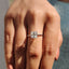 Cushion Cut Moissanite Cathedral Setting Ring