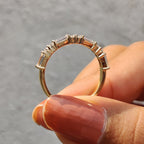 Half Eternity Wedding Band with Baguette Cut Stones