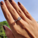 Old European Cut Bezel Set Moissanite Ring