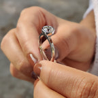Old European Cut Bezel Set Moissanite Ring