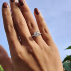 Hidden Halo Cushion Cut Diamond Ring
