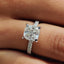 Hidden Halo Cushion Cut Diamond Ring