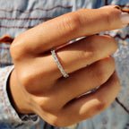 Half Eternity Baguette Wedding Band