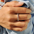 Half Eternity Baguette Wedding Band