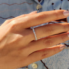 Half Eternity Baguette Wedding Band