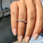 Yellow Gold Shared Prong Eternity Band