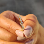 Round Moissanite Yellow Gold Eternity Band