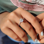Cushion Cut Pave Engagement Ring