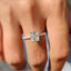 Cushion Cut  Engagement Ring In White Gold