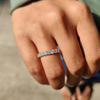 Round Cut Wedding Band In Eternity Style
