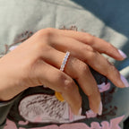 Round Cut Wedding Band In Eternity Style