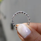 Round Cut Eternity Band in Moissanite with Prong Setting