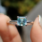 Asscher Cut Ring In Solitaire Style