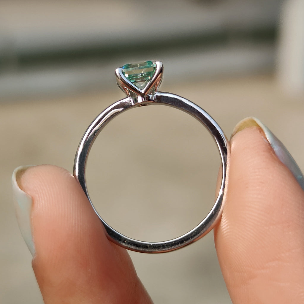Asscher Cut Ring In Solitaire Style