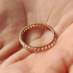 3/4 Eternity Band With Round Moissanite
