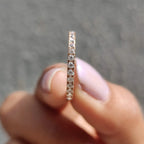 3/4 Eternity Band With Round Moissanite
