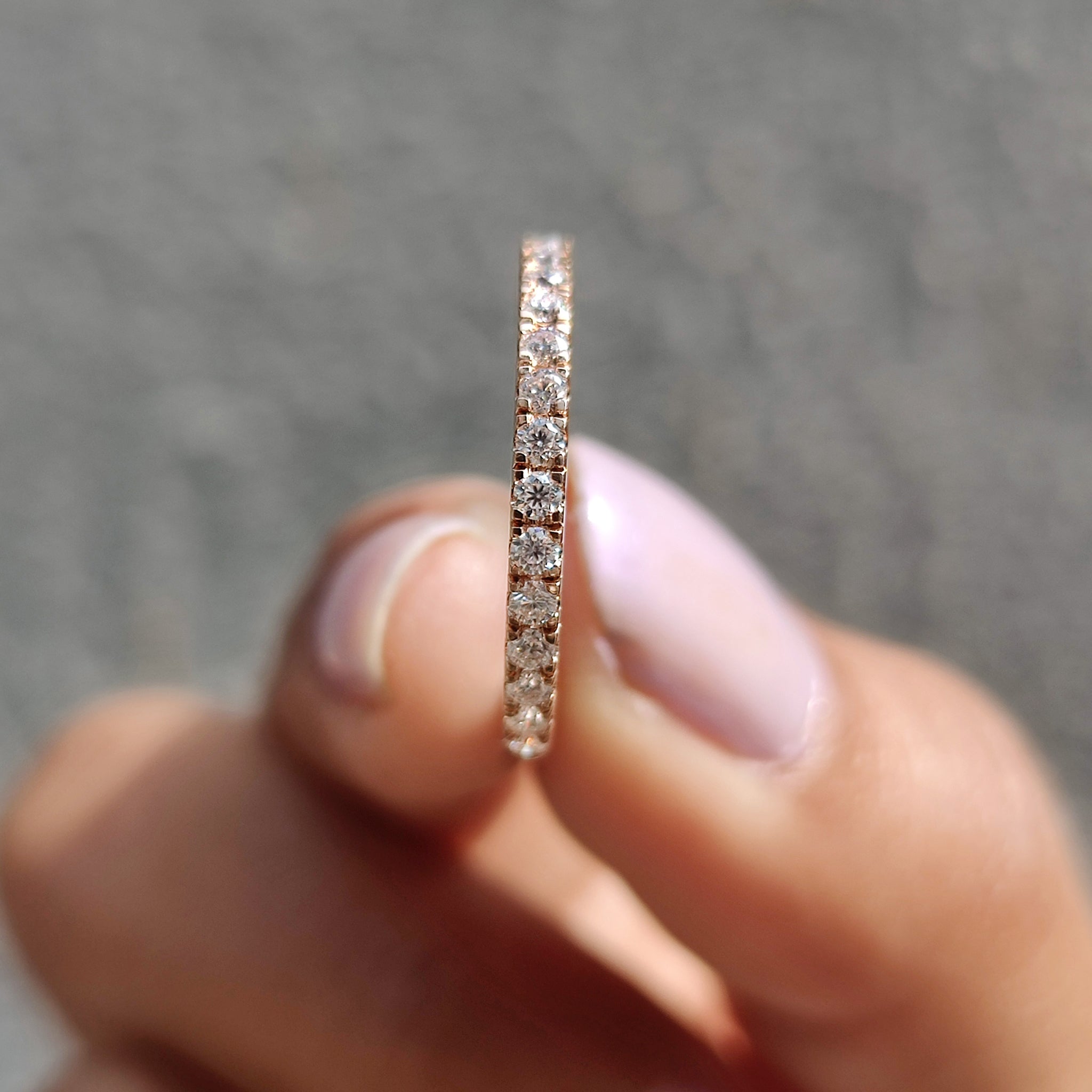3/4 Eternity Band With Round Moissanite