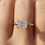 Radiant Solitaire Engagement Ring in Yellow Gold Finish