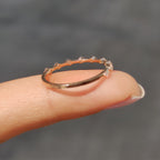 Round Moissanite Rose Gold Wedding Band
