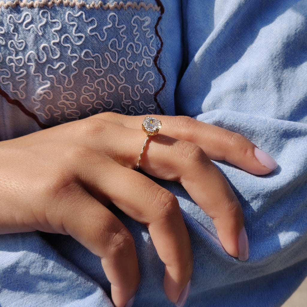 Portuguese Cut Vintage Antique Engagement Ring