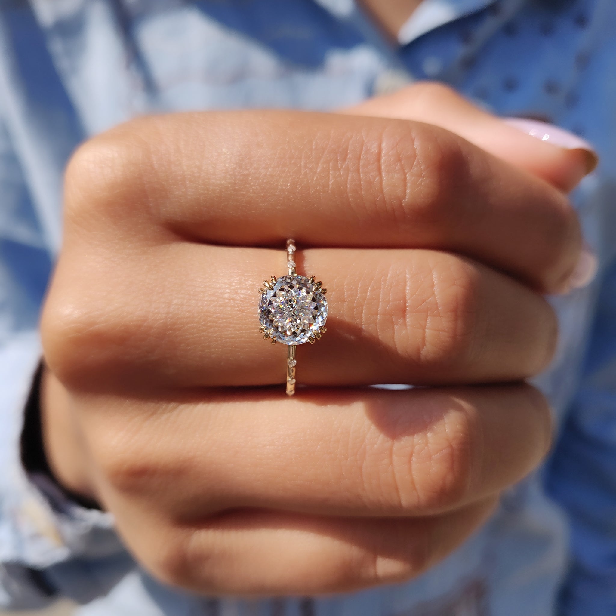 Portuguese Cut Vintage Antique Engagement Ring