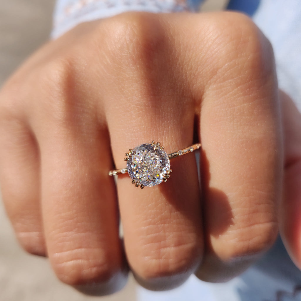 Portuguese Cut Vintage Antique Engagement Ring