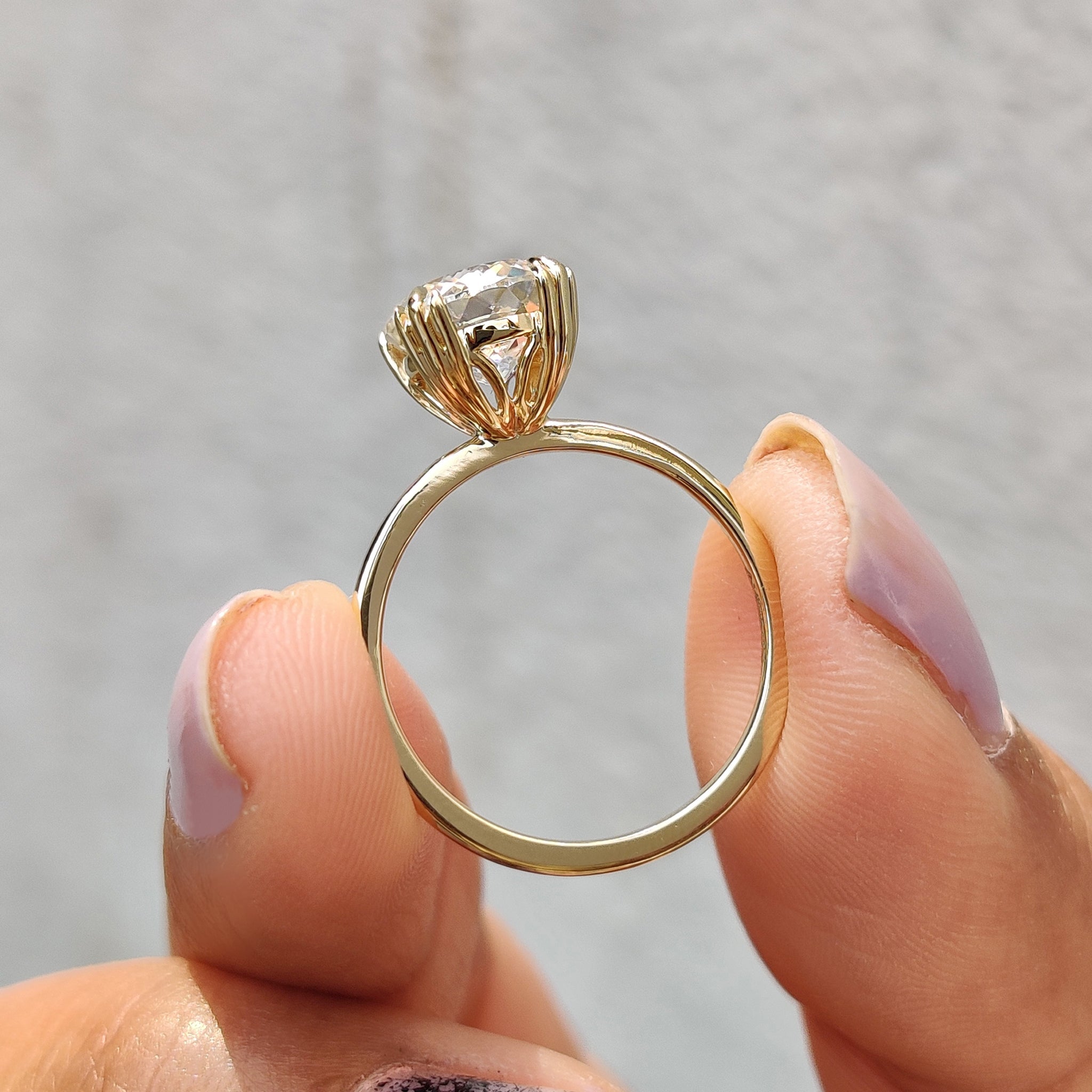 Portuguese Cut Ring In Prong Setting