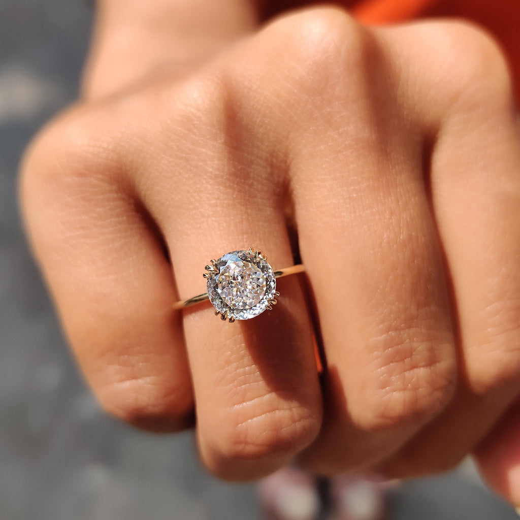 Portuguese Cut Ring In Prong Setting